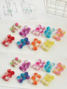 90 قطعة من الخرز الملون الدائري المتدرج المزيف الخاص بصنع المجوهرات DIY والإكسسوارات اليدوية - كرة بايبيري - مشاهدة 6