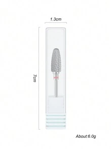 Misscheering 1 件装美甲黑色陶瓷磨头，多种规格，子弹形打磨抛光工具，美甲用品，打磨机配件，适合日常居家使用或美甲 DIY 使用，美甲用品，美甲工具，美甲工具，返校，指甲，按压指甲用美甲工具 - 紅色 - 查看 7