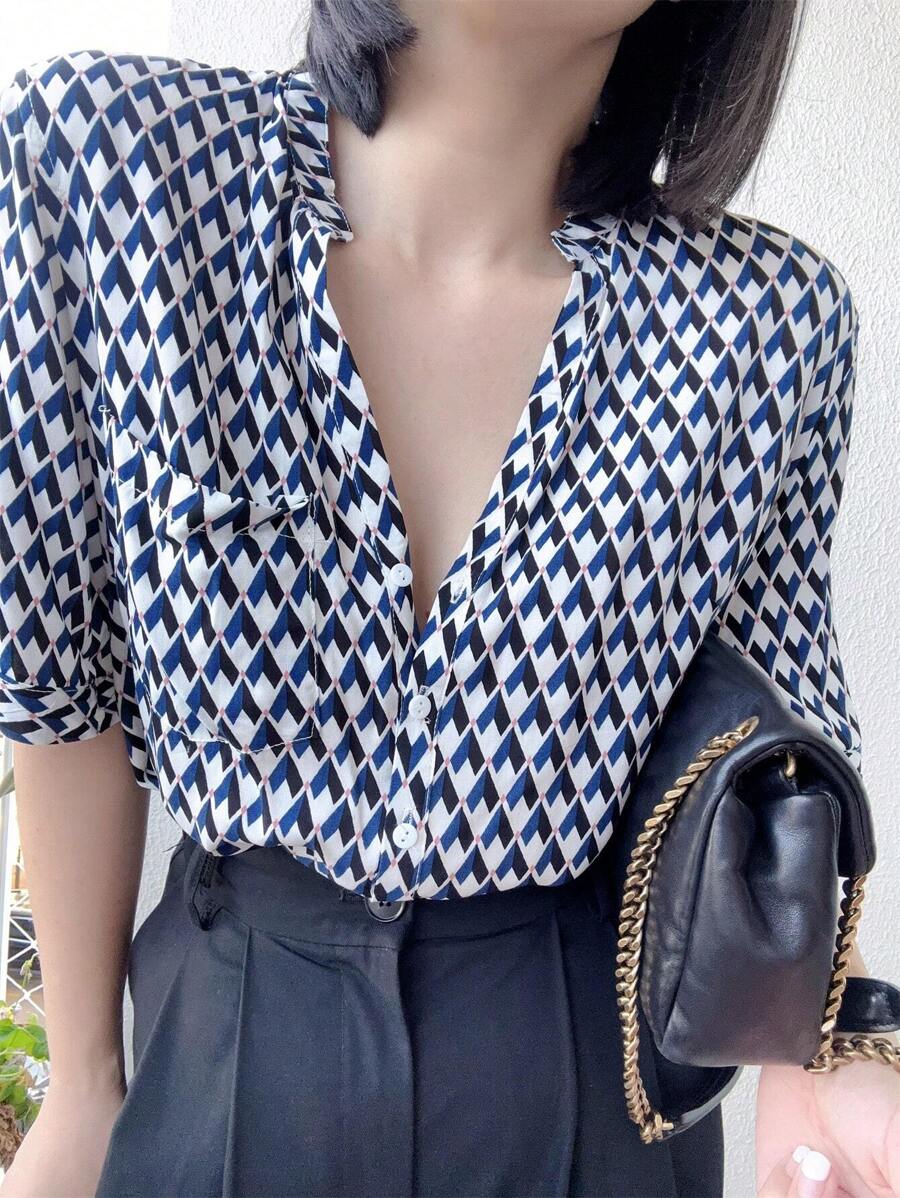 Women Blouses - Xanh đậm - Xem 1