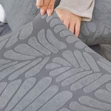 1 Miếng Màu thuần Dệt hoa Đàn hồi Bọc đệm Ghế sô pha , Thích hợp Đối với Bốn - Xám - Xem 6