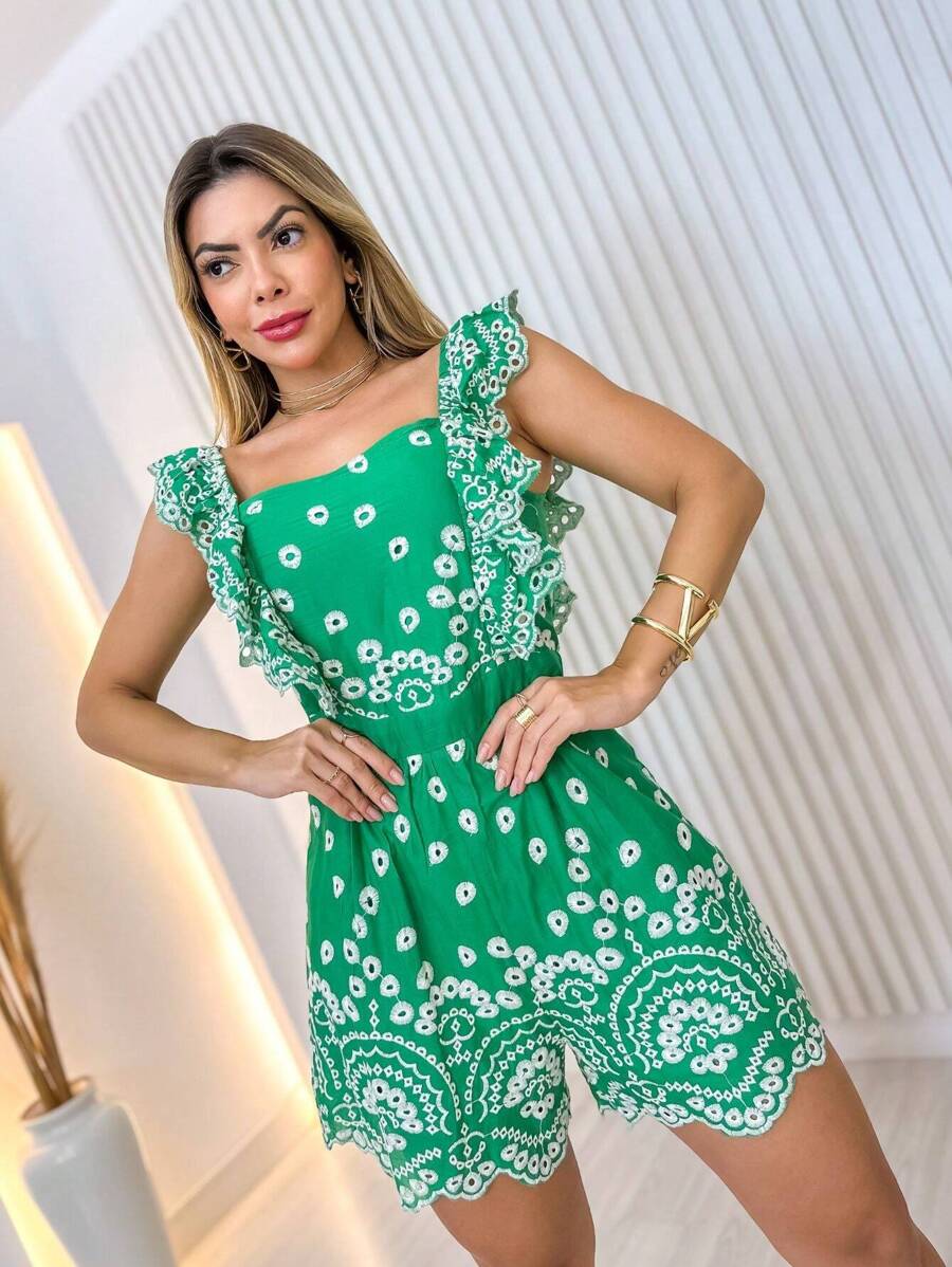 Women Jumpsuits - Green - View 1