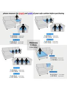 1 Họa Tiết Kẻ Sọc Co Giãn Bọc Ghế Sofa, Polyester Hiện Đại Bọc Ghế Sofa Cho Gia Đình - Cà phê nâu - Xem 3