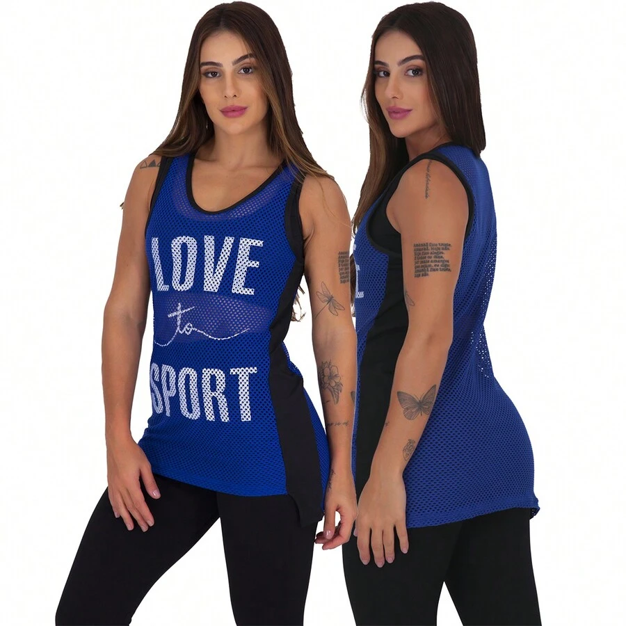 Click Mais Bonita Women Basic Tops - azul real - Ver 1