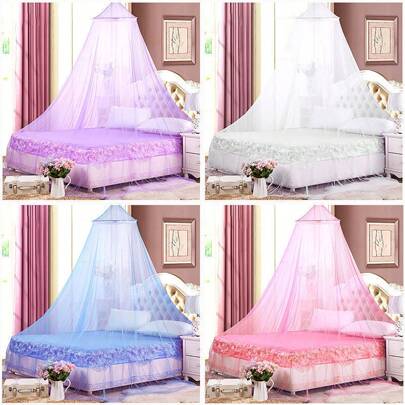 1 pezzo di zanzariera a cupola rosa rotonda con gancio, stile principessa, sospesa al soffitto, per lettino da bambino da 1,0/1,35/1,5 metri, regalo di San Valentino