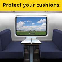 2入組深藍色萬能現代彈性玉米絨坐墊套,適用於房車、露營車、長車凳,全季節適用 - 藏青色 - 查看 5