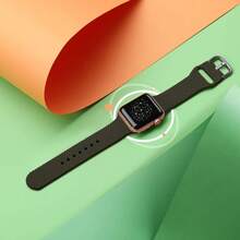 Compatible With Apple Watch Band Series 6 38mm 40mm 42mm 44mm For Women Men, Comfortable Flexible Textured Weave Pattern Sport Wristband Compatible With Apple Watch SE Series 6 5 4 3 2 1 - Army Green - View 2