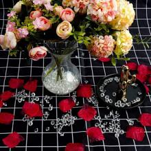 220/600/1100pcs Clear Fake Plastic Rhinestones For Vase Fillers Table Scatters, Acrylic Crystals Rhinestone Gems Beads For DIY Craft Decoration Wedding Table Scattering Birthday Decor (Clear) Best Gifts Birthday