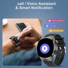 Lige新款hd彩色螢幕智能手錶,男士心率監測,ip68防水,適用於android / Ios智能手錶男性 - 黑色 - 查看 2