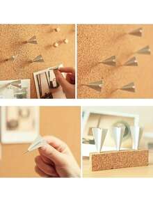 12Pcs/Box Creative  Airplane Message Board - 3D Paper Airplane Pushpin Paste Painting Nail - White - View 2