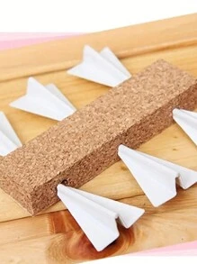 12Pcs/Box Creative  Airplane Message Board - 3D Paper Airplane Pushpin Paste Painting Nail - White - View 9