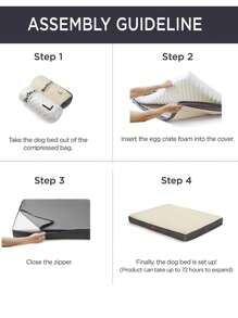 1 pièce Coussin de lit pour chien de taille moyenne à grande, tapis de couchage pour chiot, lit de chat facile à nettoyer