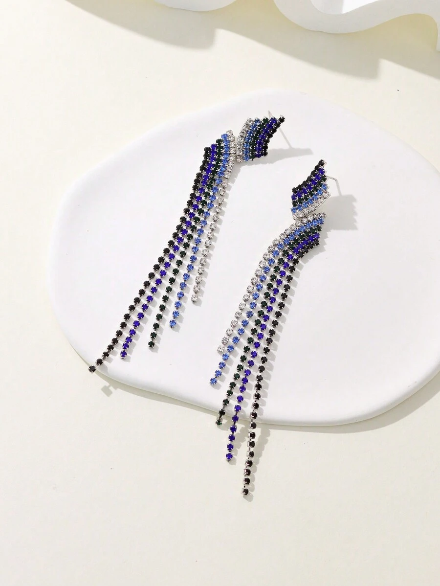 1對時尚女士耳環,適合日常和節慶佩戴 - 彩色 - 查看 1