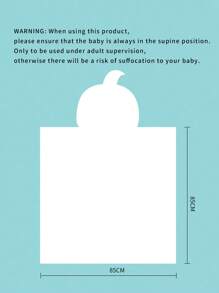 1pc Unisex Shark Shaped Spring Autumn Cute Baby Swaddling Blanket - Grey - View 7