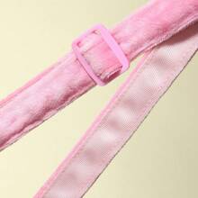 Miniso Disney Furry Series Cute Stitch Crossbody Bag With Adjustable Straps Ideal Gifts For Stitch Fans (Blue) - Pink - View 6