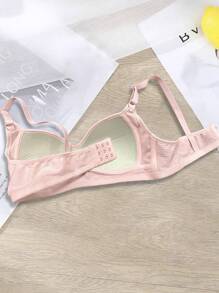 1 件女士简约无线加垫聚拢文胸 - 粉色 - 查看 5