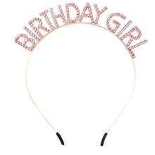 1 Pieza Diadema De Corona De Fiesta De Cumpleaños Con Decoración De Diamantes De Imitación Para Niñas - accesorios para el cabello de cumpleaños de plata - Ver 3