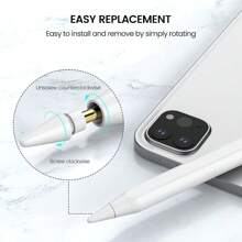 Pencil Tips Compatible With Apple Pencil Replacement Tips Digital Pens IPencil Nib Fine Point Precise Control Pen Nibs Compatible With Apple Pencil 1st/2nd Generation - White - View 5