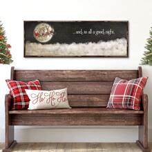 1 Miếng Giáng sinh Đăng trang trí , Và Đến Tất cả A Đêm , Ông già noel Và Xe trượt tuyết , Retro Nhà nông Trang trí , Ông già noel Và Tuần lộc , Lớn tranh sơn dầu Treo tranh , Không có khung - Nhiều màu - Xem 7