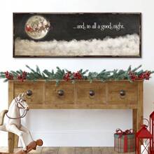 1 Miếng Giáng sinh Đăng trang trí , Và Đến Tất cả A Đêm , Ông già noel Và Xe trượt tuyết , Retro Nhà nông Trang trí , Ông già noel Và Tuần lộc , Lớn tranh sơn dầu Treo tranh , Không có khung - Nhiều màu - Xem 5