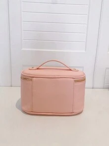 Simple And Fashionable Portable Cosmetic Bag - Pink - View 5