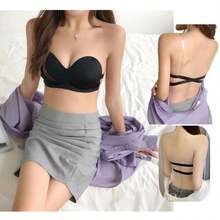 2 Pieza Brasier Sin Varillas Strapless Invisible Push Up Bra - Multicolor - Ver 2
