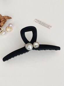 1只優雅優美的大號髮夾,適用於女士髮型 - 黑色 - 查看 6
