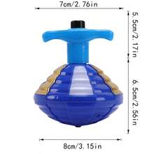 1pc Glow In The Dark Spinning Toy, Chinese Wall Gyro - Blue - View 2