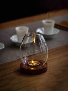 1 CÁI Đế nến thủy tinh trong suốt hình tròn Tealight Nến dầu cổ điển Đế nến hình dạng đèn cưới Trang trí bàn ăn Chống gió Vỏ nến Halloween, Ma quái, Mùa thu, Lễ hội, Ngày lễ, Mùa đông, Ngày lễ, Lễ hội, Trang trí phòng, - Trong sáng - Xem 10