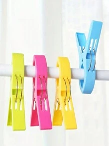 8 piezas/4 piezas Clip de toalla de playa, clip de silla, soporte de toalla, clip de ropa de plástico, pinza para la ropa a prueba de viento para actividades al aire libre como camping - Multicolor - Ver 8