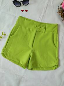 Women Shorts - 薄荷綠 - 查看 2