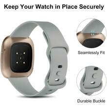 2 Packs Compatible With Fitbit Versa 4/Versa 3 Strap/Fitbit Sense/Sense 2 Strap, Soft Replacement Sport Strap Compatible With Fitbit Versa 4/Versa 3/Fitbit Sense For Women Men - multicolor - View 4