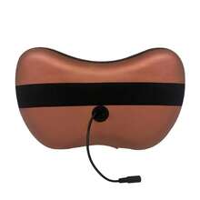 Almohada de Masaje Eléctrica, Masajeador de Cuello con Calor, Masajeador de Espalda Shiatsu de Amasado 3D con Calor y 8 Nodos Giratorios para Aliviar el Dolor Muscular de Amasado Profundo para Músculos de Cuerpo Completo - Marrón - Ver 4