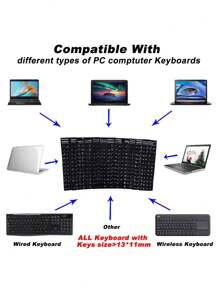 1 pieza Pegatinas para teclado en español para ordenador portátil, de escritorio y computadora - pegatinas españolas - Ver 2