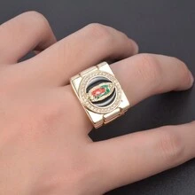1 Anillo Guadalupe Para Hombres, Joyería Católica De La Virgen María - Dorado - Ver 5