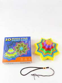 1入3d魔幻星方立體變形拼圖積木玩具(隨機顏色) - 彩色 - 查看 5