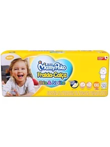 Fralda Calça Descartavel Mamypoko Dia e Noite Amarelo Tamanho Xxg - Branco - Visão 1
