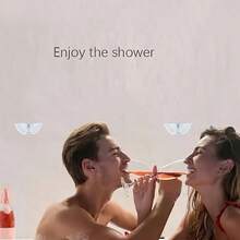 1 件浴室酒杯架,壁掛式無痕 - 白色 - 查看 6