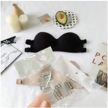 2 Pieza Brasier Sin Varillas Strapless Invisible Push Up Bra - Multicolor - Ver 7