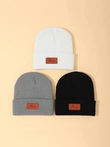 3pcs Soft & Cozy Knitted Hats For Winter Baby Ion - Multicolor - View 3