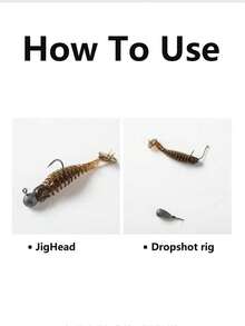 20入組 6.5cm 2.5英寸 2.5克 Tpr材質浮漂軟餌帶t字尾,適用於鱸魚、鱒魚、鯰魚、鮭魚和大比目魚,反向螺紋設計,綠色、黃色和紫色 - 黃色 - 查看 3