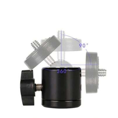 Three hole pan head metal small pan head 1/4 interface tripod metal ball 360 degree pan head photography accessories