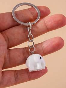 1 Pieza Llavero Femenino En Forma De Elefante De Metal Para Uso Diario - Blanco - Ver 6
