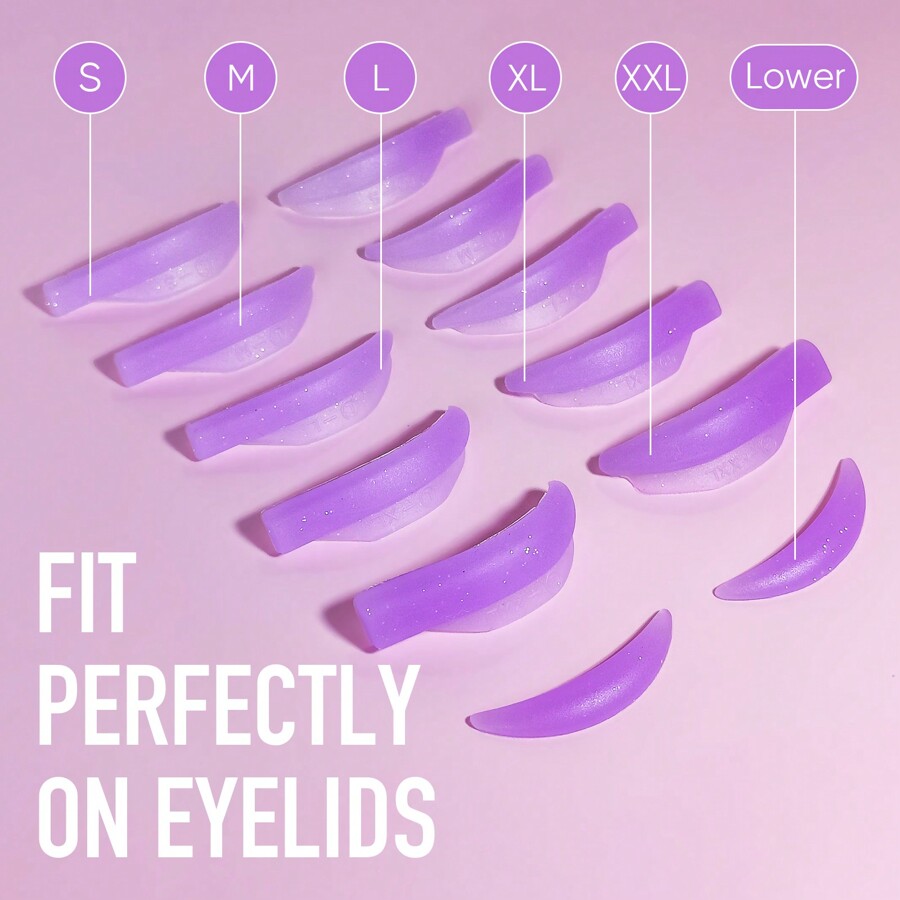 16 Piece Lash Lift Rods, 3 in 1 Reusable Soft Eyelash Perm Curler for