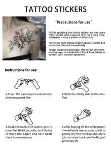 1pc Pvc Waterproof Sweatproof Butterfly & Heart Pattern Temporary Tattoo Sticker, Suitable For Daily Use Of Fashion Leader - Multicolor - View 5