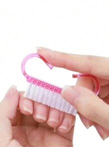 5入組指甲刷,美甲工具,適用於手指甲和腳指甲,柔軟的除塵器,塑料清潔刷,迷你美甲除塵刷,清潔指甲刷,美甲清潔工具