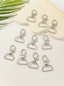 10 cái Cổ điển Đa chức năng Kim loại Màu bạc Móc chìa khóa Cái móc Đối với Làm Móc khóa , Túi xách , Đồ thủ công DIY Phụ kiện Và Khác Đồ trang trí - Bạc - Xem 3