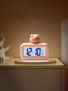 One Piece, Lindo Reloj Despertador De Cerdo De Dibujos Animados Con Pantalla Led Grande Y Función De Repetición, Regalo Perfecto Para Niños, Temperatura Interior Y Visualización De Fecha, Funciona Con Pilas - Rosa - Ver 6