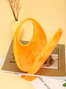 Fashionable Design Acrylic Women's Handbag - Orange - View 5