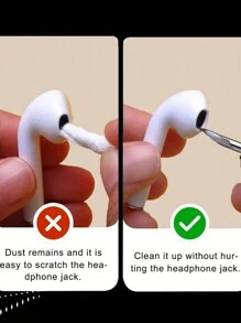 2入組airpod清潔套件,多功能airpods Pro清潔筆,多功能清潔套件軟刷,耳機清潔工具,清潔刷筆,適用於手機充電口,耳塞,耳機,頭戴式耳機,ipod,盒子,iphone,ipad,筆記本電腦,旅行配件 - 黑與白 - 查看 2