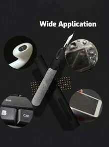 2入組airpod清潔套件,多功能airpods Pro清潔筆,多功能清潔套件軟刷,耳機清潔工具,清潔刷筆,適用於手機充電口,耳塞,耳機,頭戴式耳機,ipod,盒子,iphone,ipad,筆記本電腦,旅行配件 - 黑與白 - 查看 6